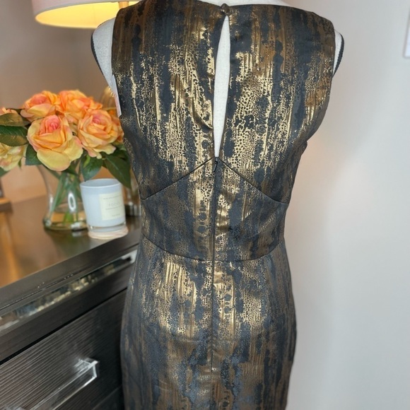 𝅺NWOT S Collections Black and Gold Cocktail Dress size 6 - Picture 14 of 16